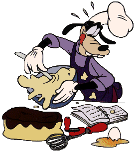 Goofy bakes a cake Goofy bakes a cake